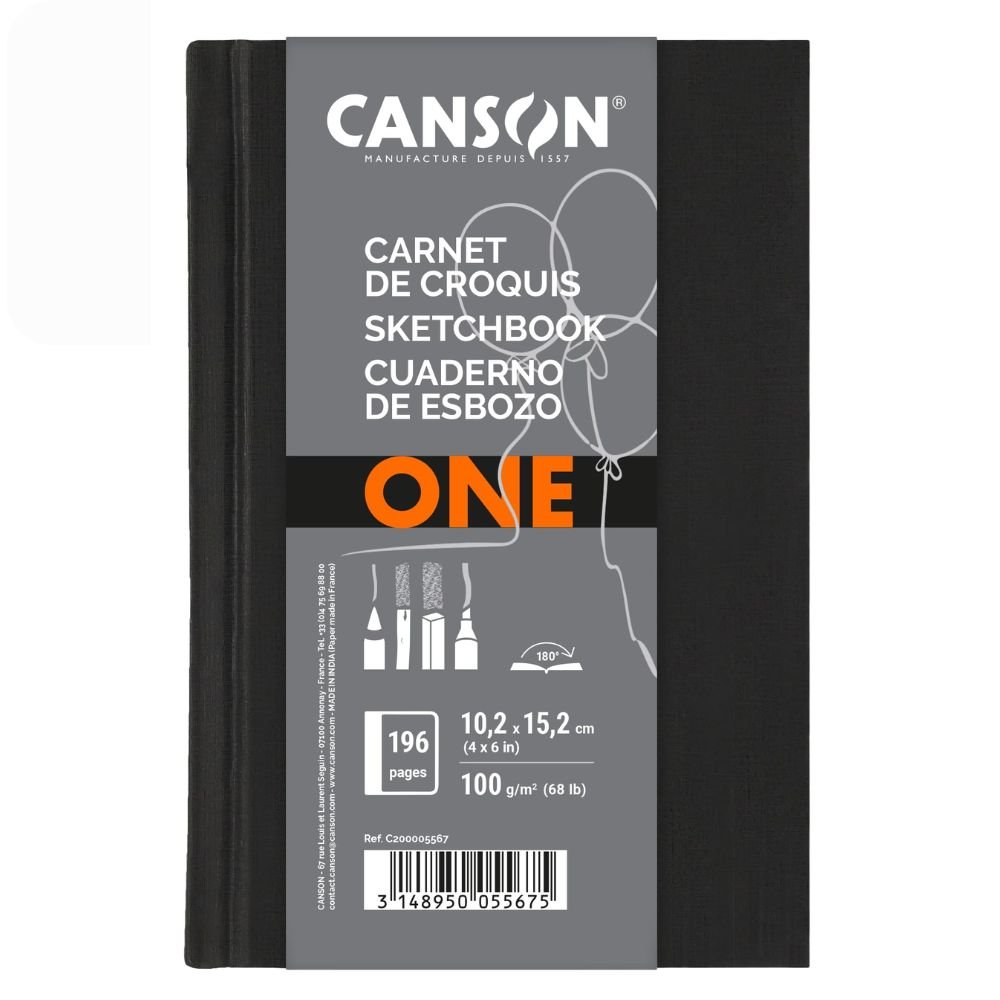 Bloco Artbook One A6 100g 10x15 Com 98 Folhas Canson