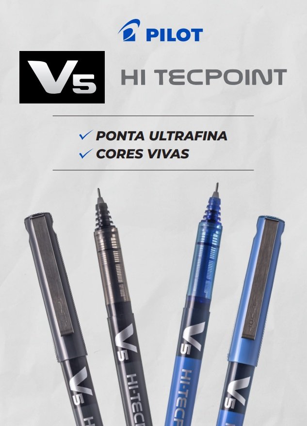 Caneta Hidrográfica Hi-Tecpoint V5 0.5 Azul Pilot
