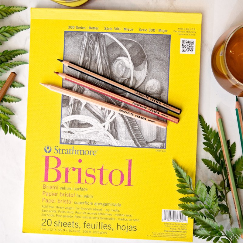 Bloco Strathmore Bristol Vellum 270g 27,9x35,6cm 20 Folhas